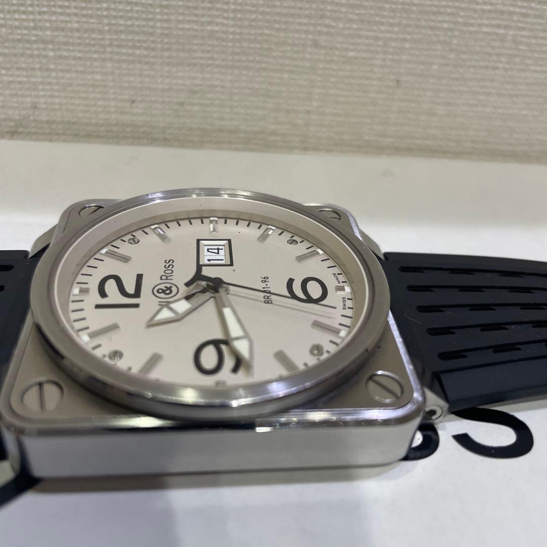 水　廃盤　ベル＆ロス/Bell＆Ross BR-01 ホワイト文字盤