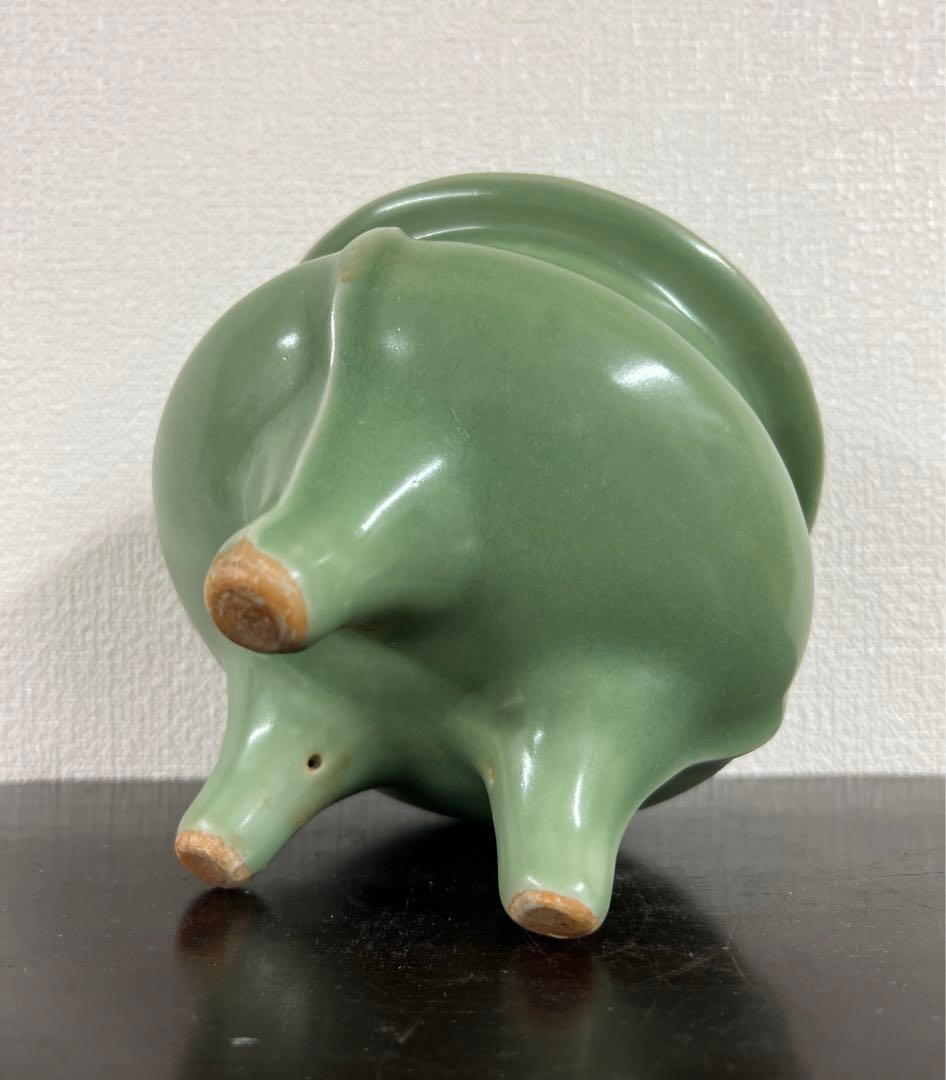 中国古美術　青磁袴腰香炉　龍泉窯香炉 F1-10