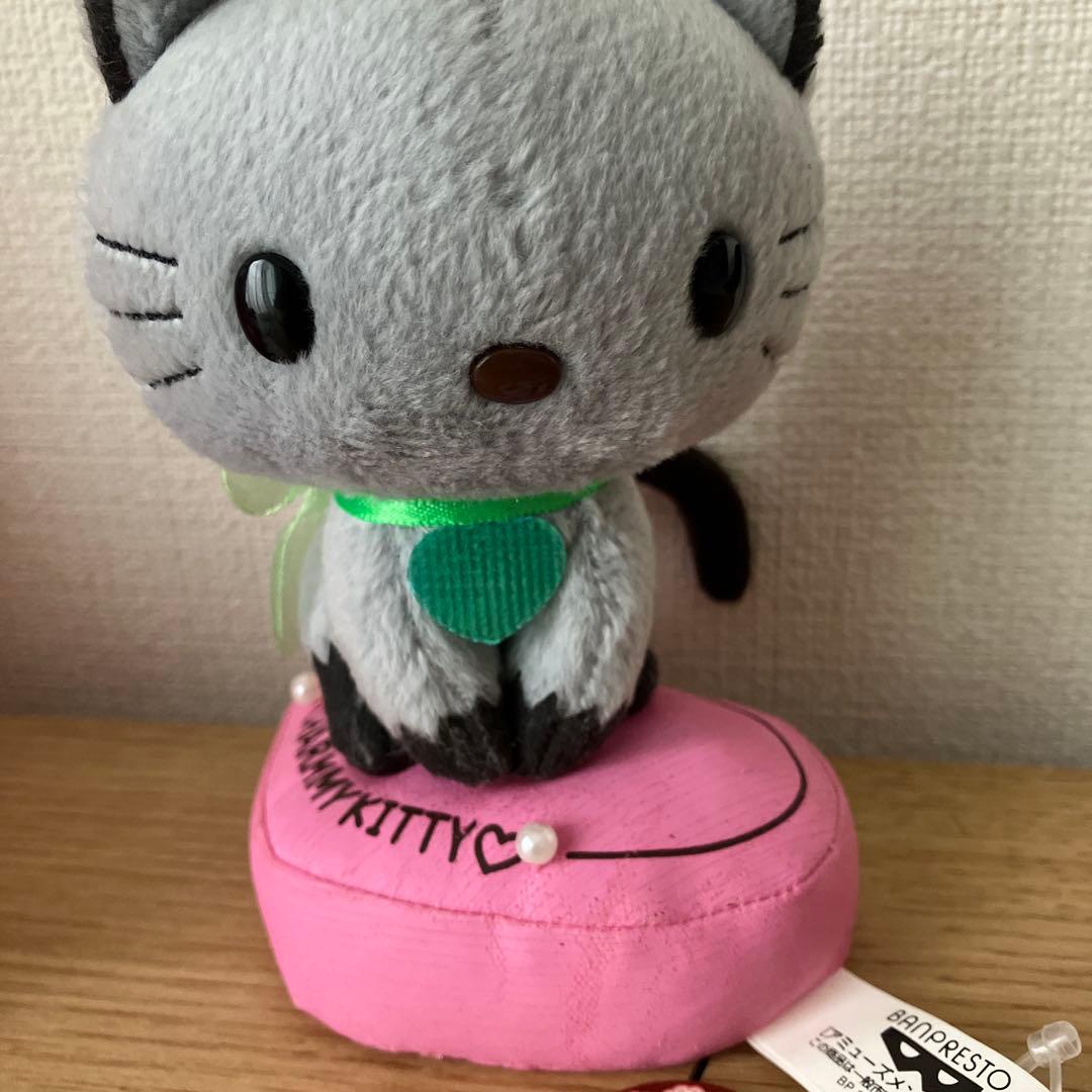 チャーミーキティ　ブラックオパールぬいぐるみ