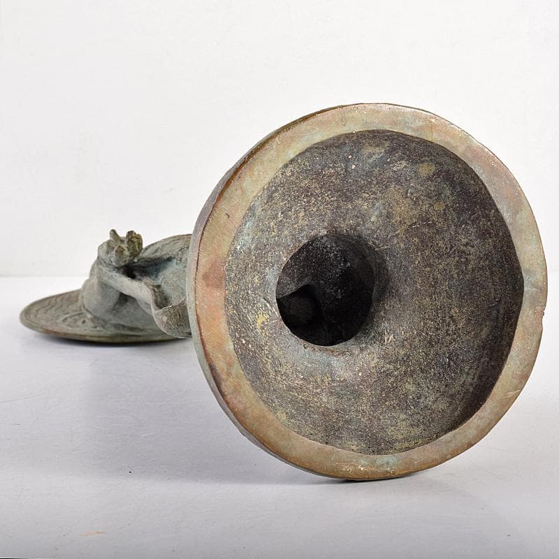 彫刻家　佐々木大樹作　青銅　観音像　仏像　重さ約1.9㎏　共箱　M　R7716B