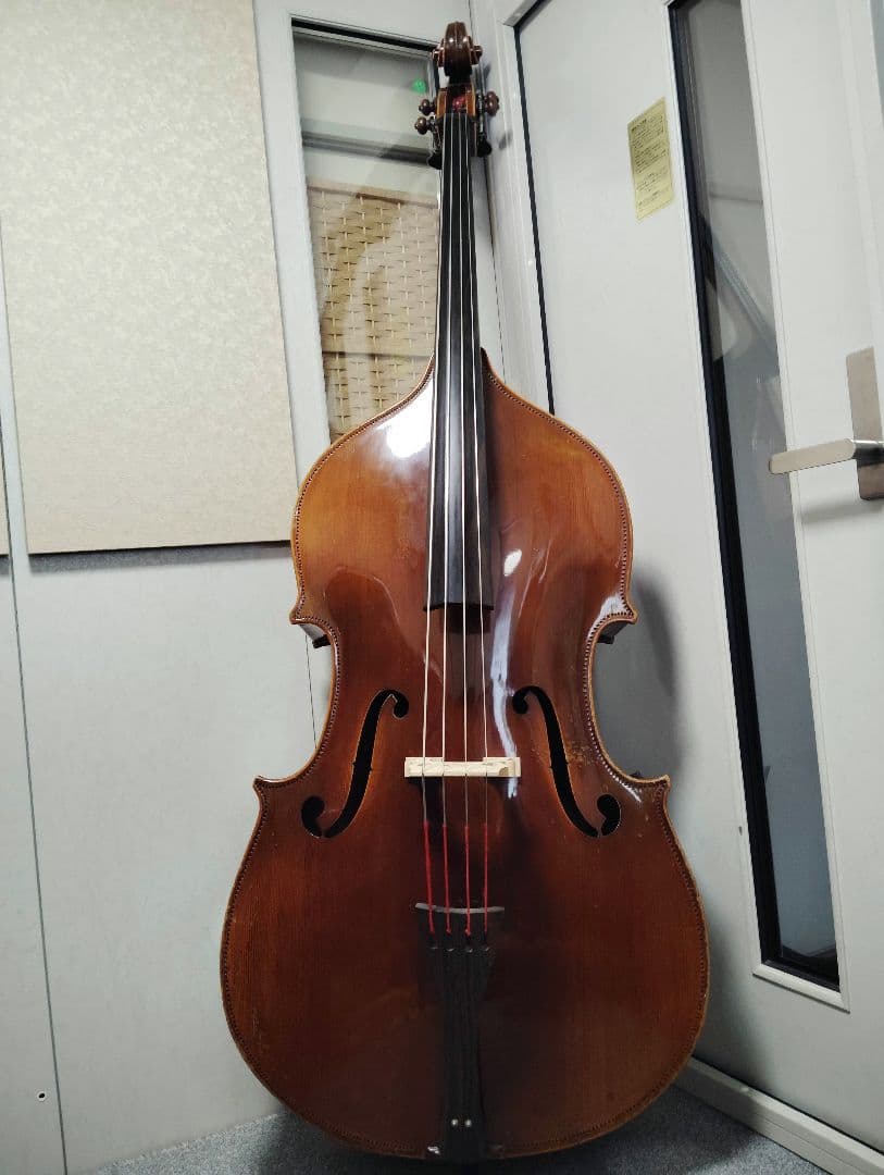 コントラバス ウッドベース チャキ F-20 表単板 ケース付 スピロコア弦
