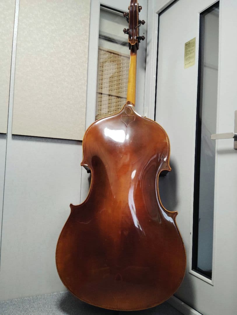コントラバス ウッドベース チャキ F-20 表単板 ケース付 スピロコア弦