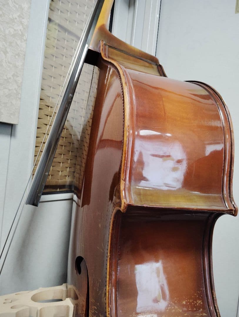 コントラバス ウッドベース チャキ F-20 表単板 ケース付 スピロコア弦