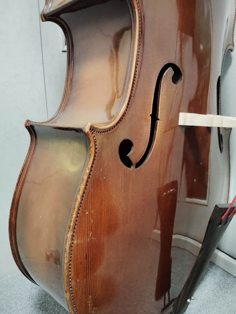 コントラバス ウッドベース チャキ F-20 表単板 ケース付 スピロコア弦