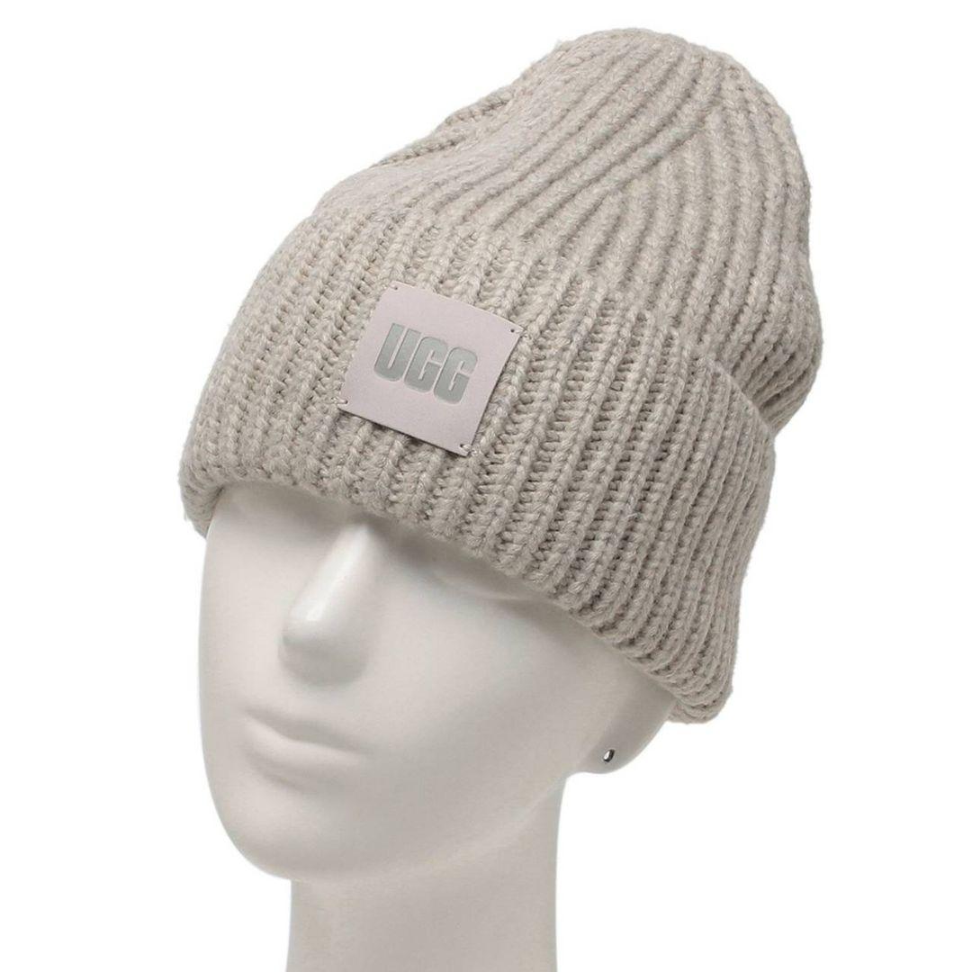 うさ→新品タグ付き！UGG ビーニー ニット帽／ライトグレー