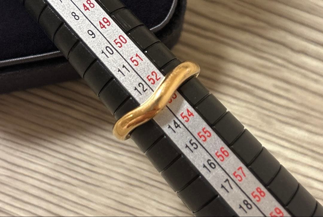 ティファニー　TIFFANY　K18YG　13カーブドバンドリング