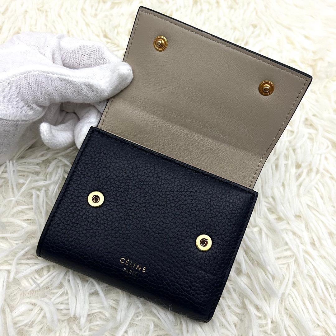 ［美品］CELINE スモール フォールデッドマルチファンクション 三つ折り財布