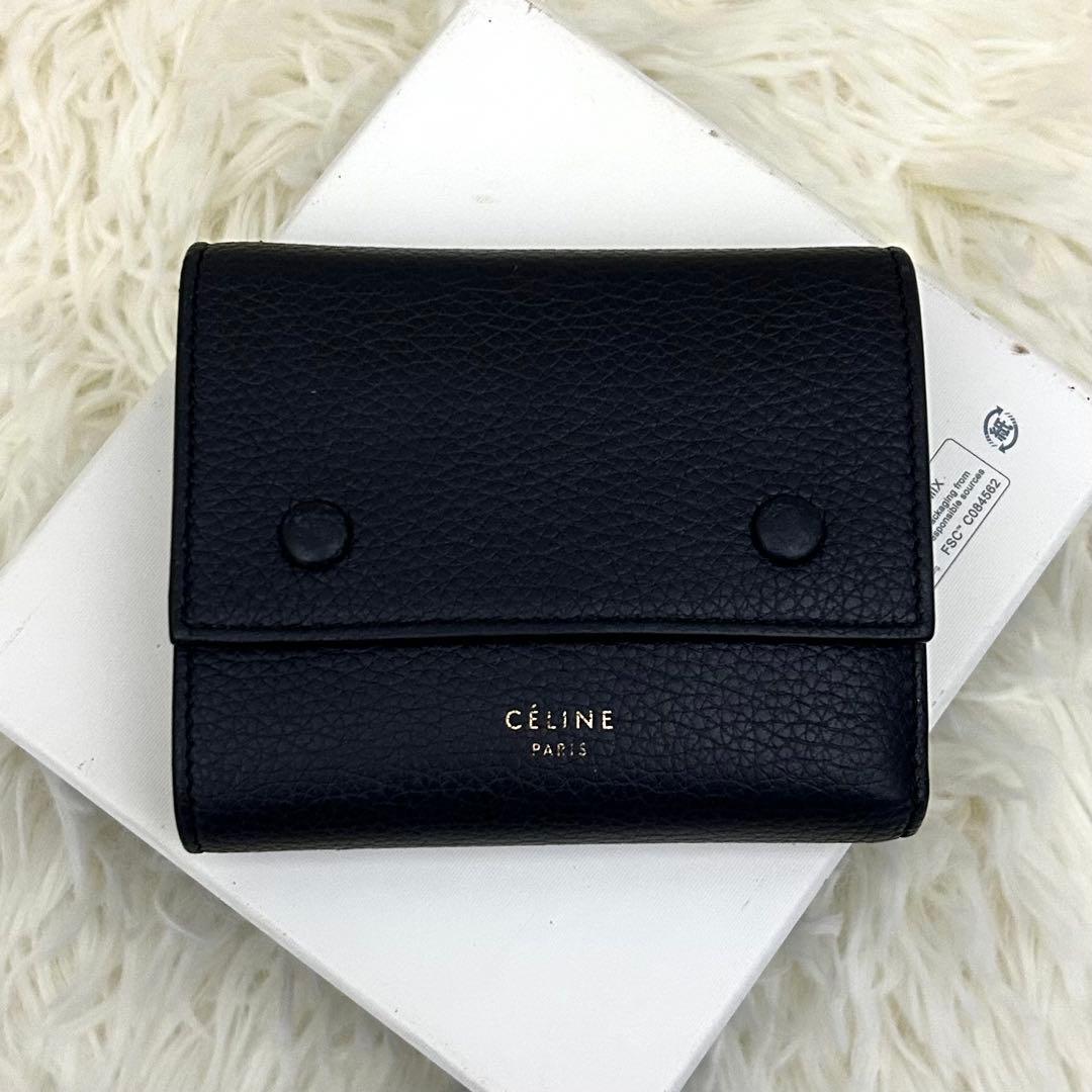 ［美品］CELINE スモール フォールデッドマルチファンクション 三つ折り財布