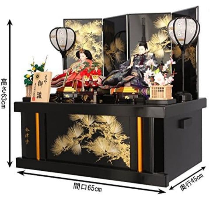 ひな人形 親王飾 彦左衛門監修 熊倉聖祥 正絹さくら京都西陣 会津塗