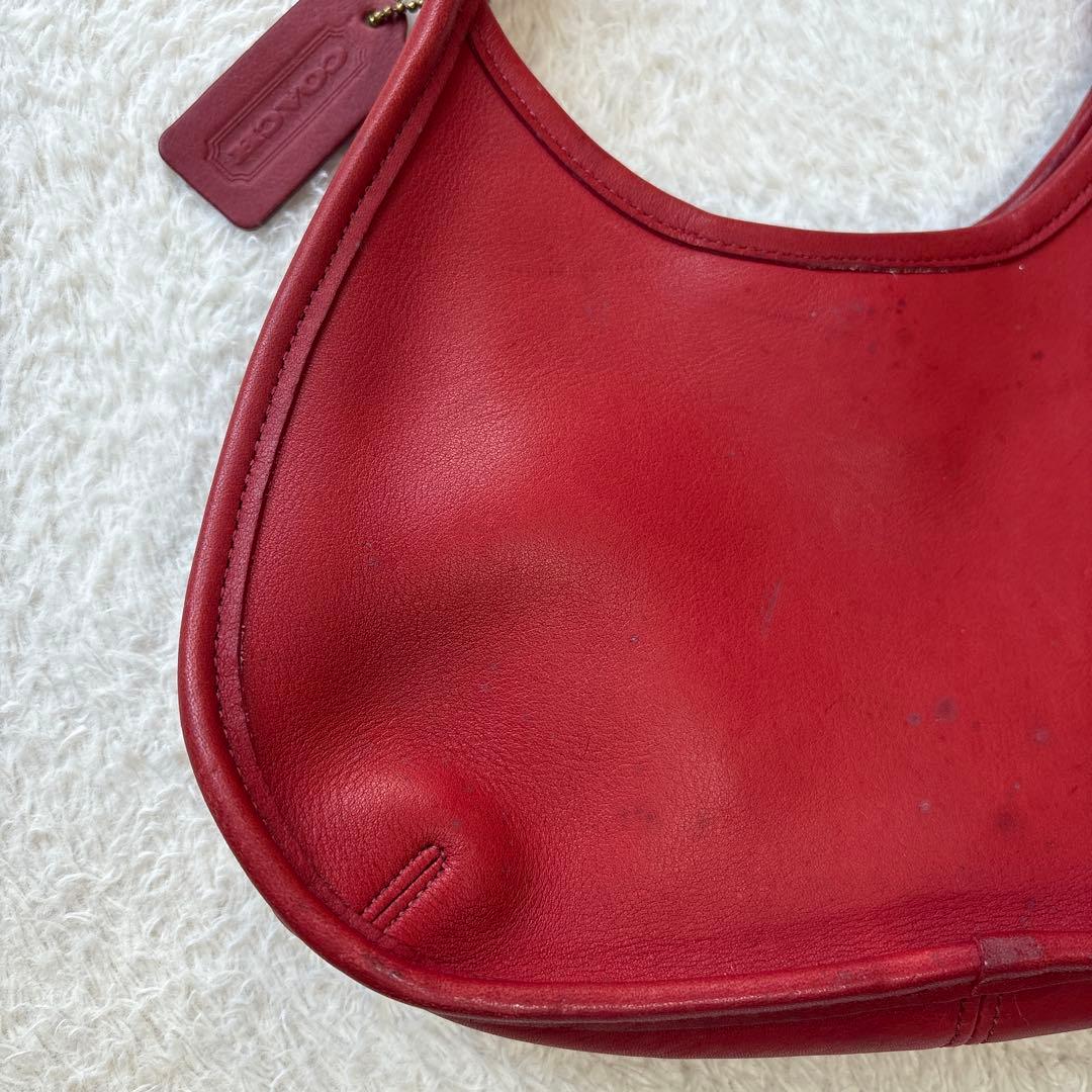 OLD COACH 9027 エルゴ ハンドバッグ レッド 希少 ミニバッグ