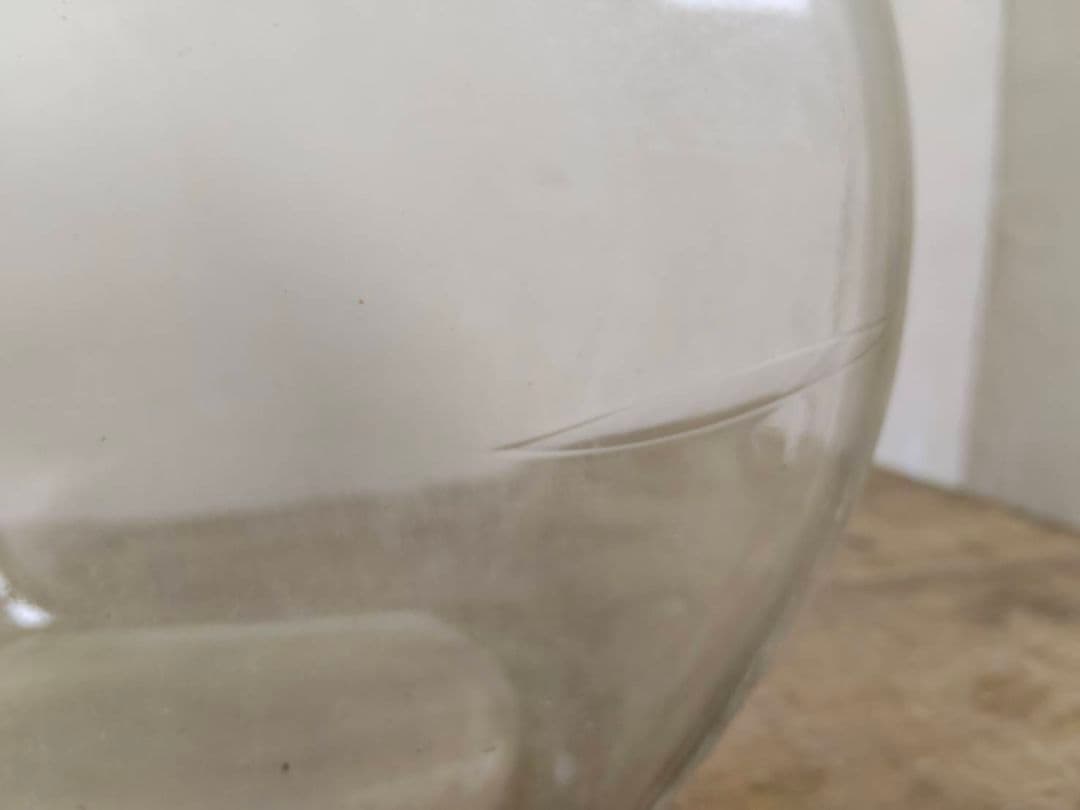 ★昭和レトロ ガラス瓶 ブリキ蓋付き 駄菓子屋 保存瓶 古道具 高さ約21cm