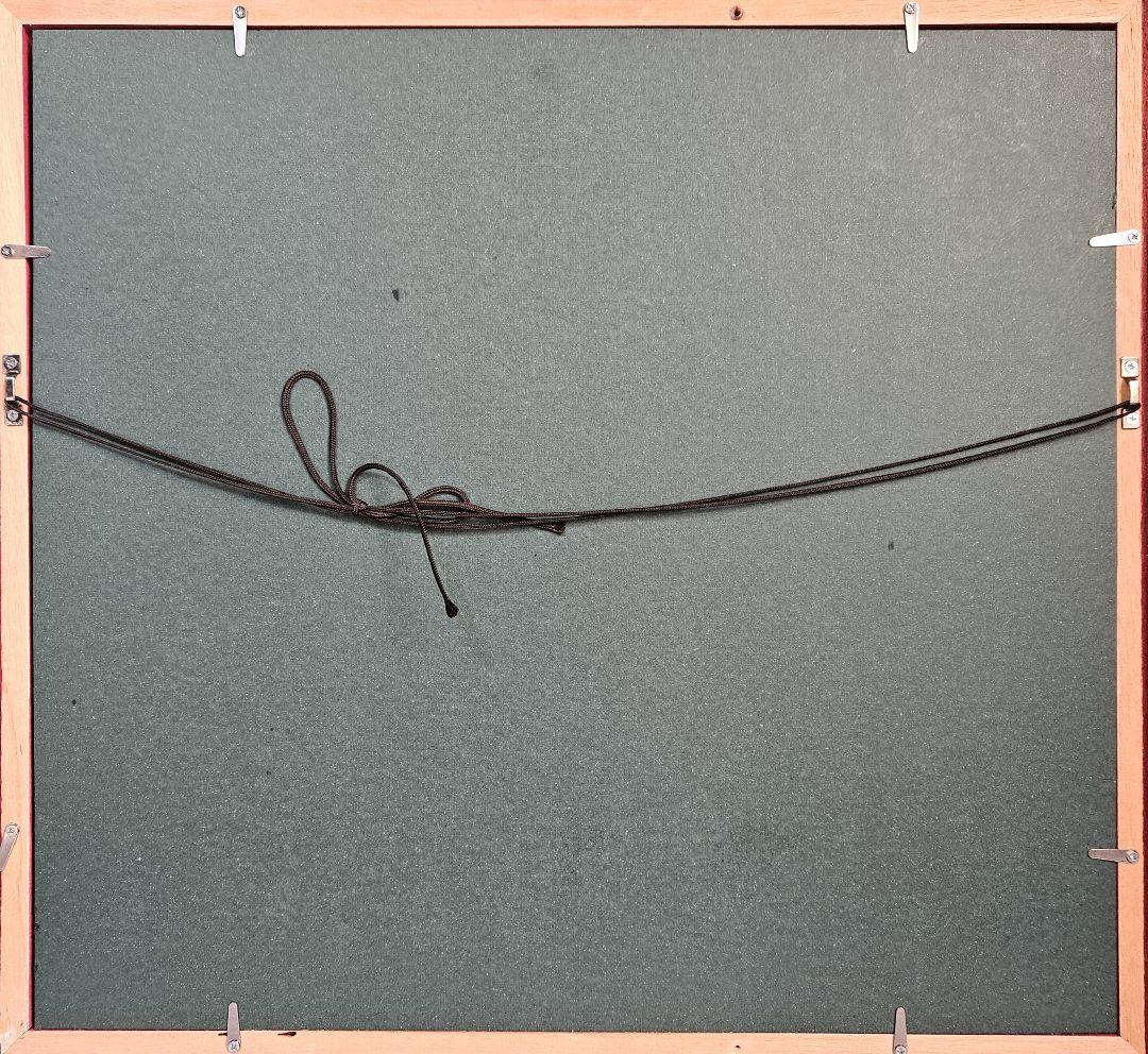 【真筆保証❗】渡辺俊明筆　墨筆水彩彩色 肉筆　題『花童子』額装　文部省買上作家