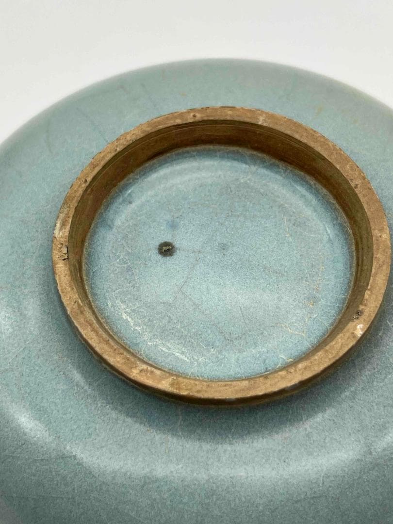 南宋時代　鈞窯　天青釉茶碗　【旧家蔵出し】 名品珍品　窯変釉(D-81)