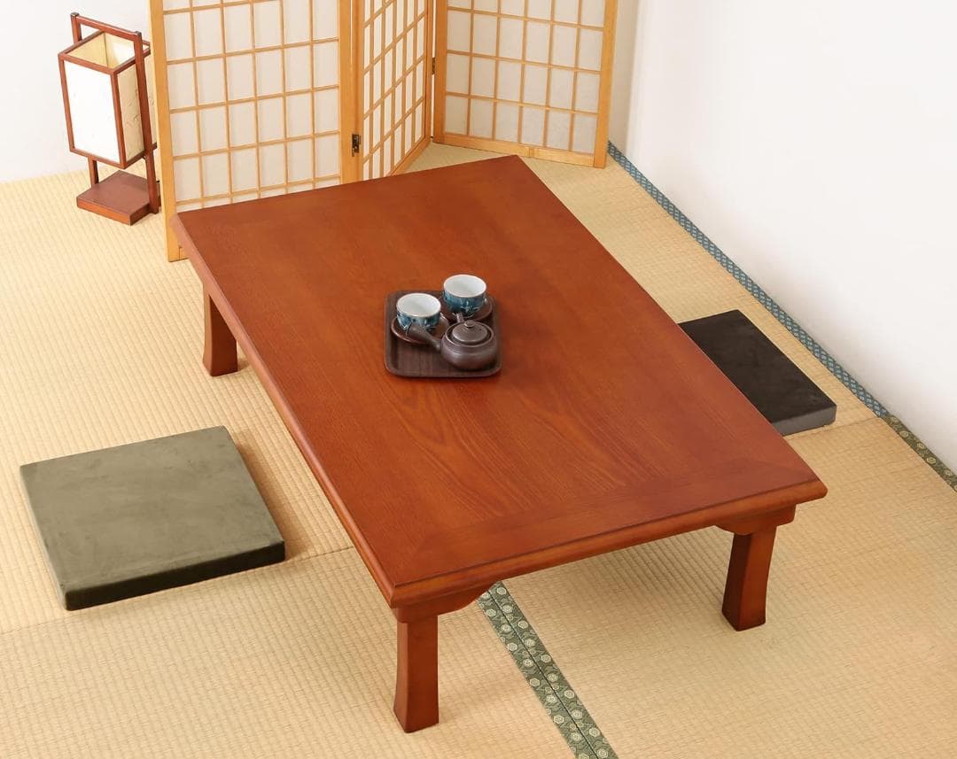 座卓 テーブル 折りたたみ ブラウン ローテーブル 天然木使用 ちゃぶ台 和室