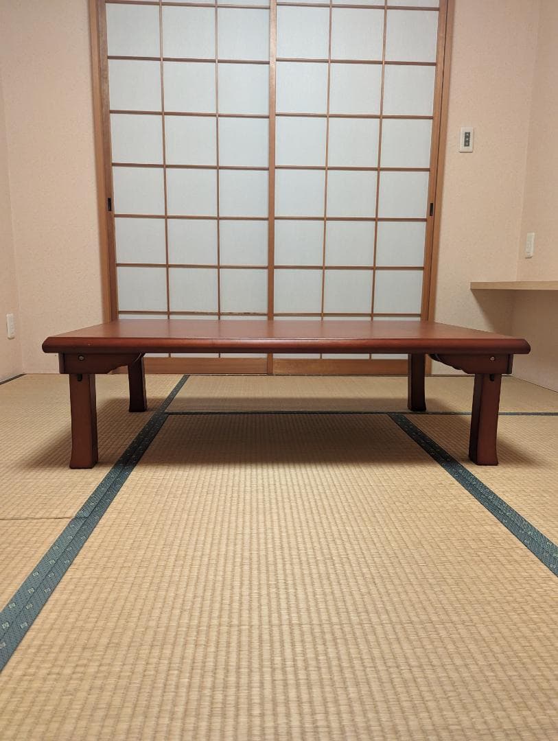 座卓 テーブル 折りたたみ ブラウン ローテーブル 天然木使用 ちゃぶ台 和室