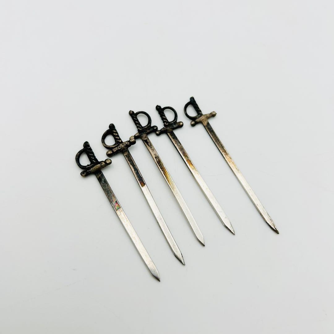 【STERLING925 銀　牛　ピックスタンド】 オブジェ 金属工芸86.0g