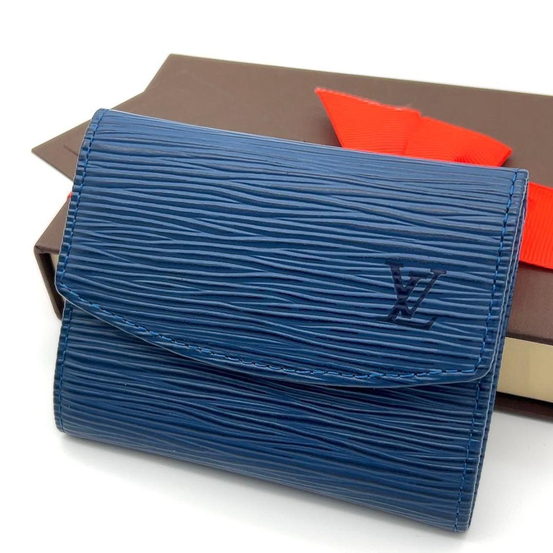 ルイヴィトン エピ ケース 小銭入れ ブルー 男女兼用