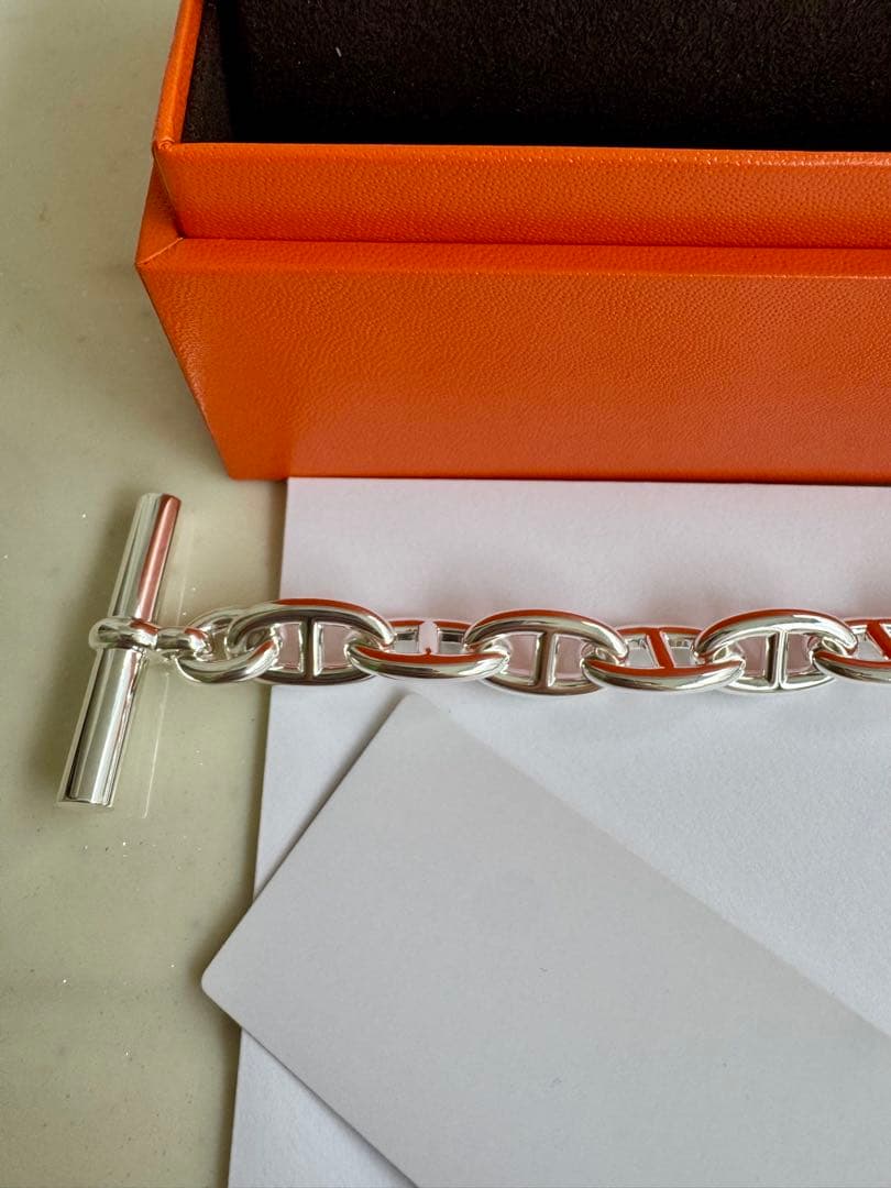 新品未使用HERMESエルメス シェーヌダンクル GM14コマ ブレスレット