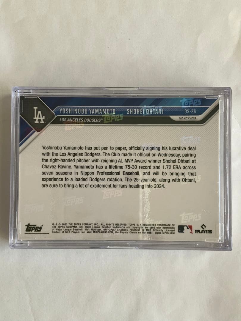 ① 【20枚セット】大谷翔平 山本由伸入団会見 カード 2023【24時間限定】