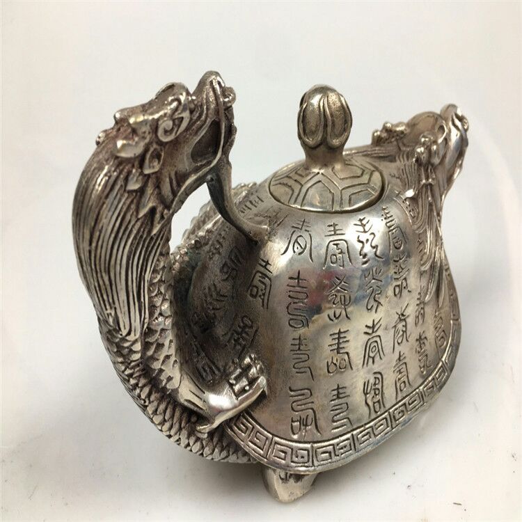 古白銅竜亀壺銅急須アクセサリー置物