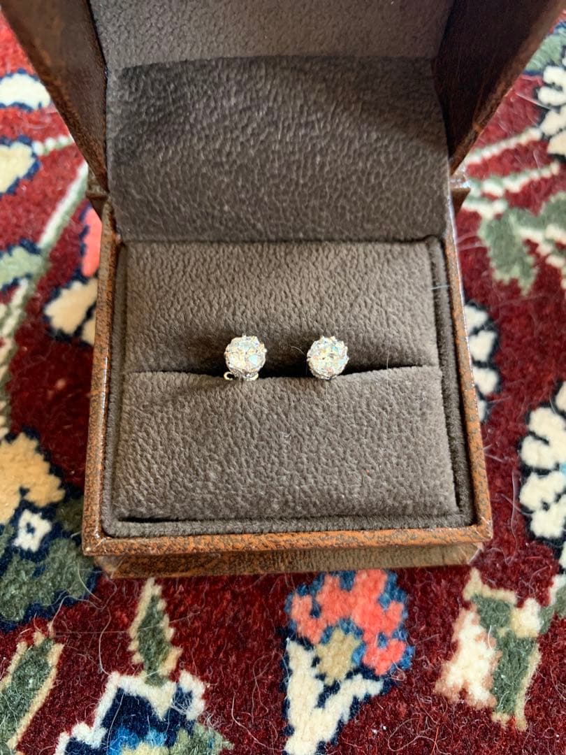 victorianboxベルエポックスタイルダイヤモンドピアス