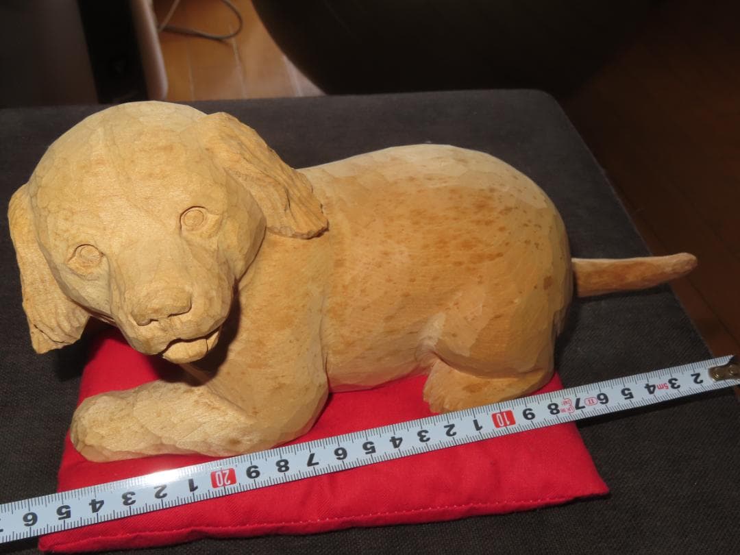 2 金岡作 金岡茂幸？　犬　イヌ 一刀彫　木彫り　木彫刻　アイヌ　北海道