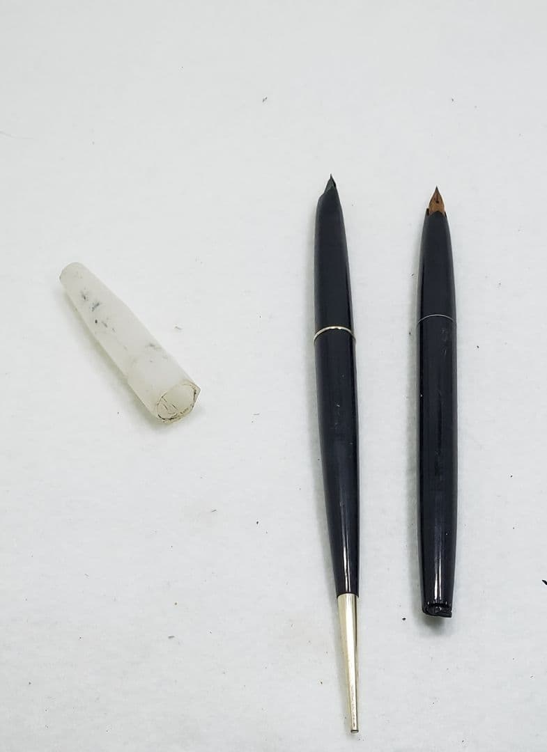 廃盤 年代物 デスクペン 万年筆 14K 2本 ジャンク