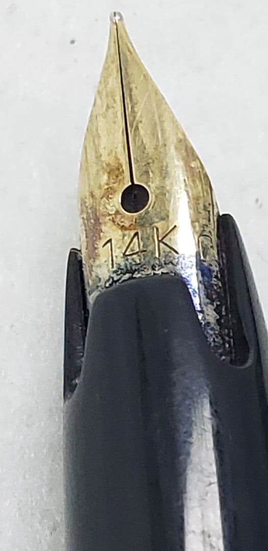 廃盤 年代物 デスクペン 万年筆 14K 2本 ジャンク