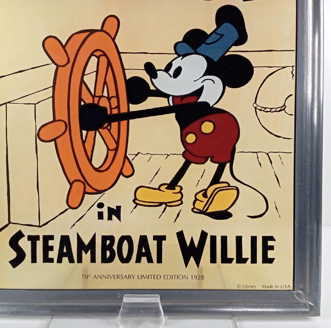 新品ディズニー ミッキー蒸気船ウィリー７０周年ステンドグラスbグラスマスターズ社
