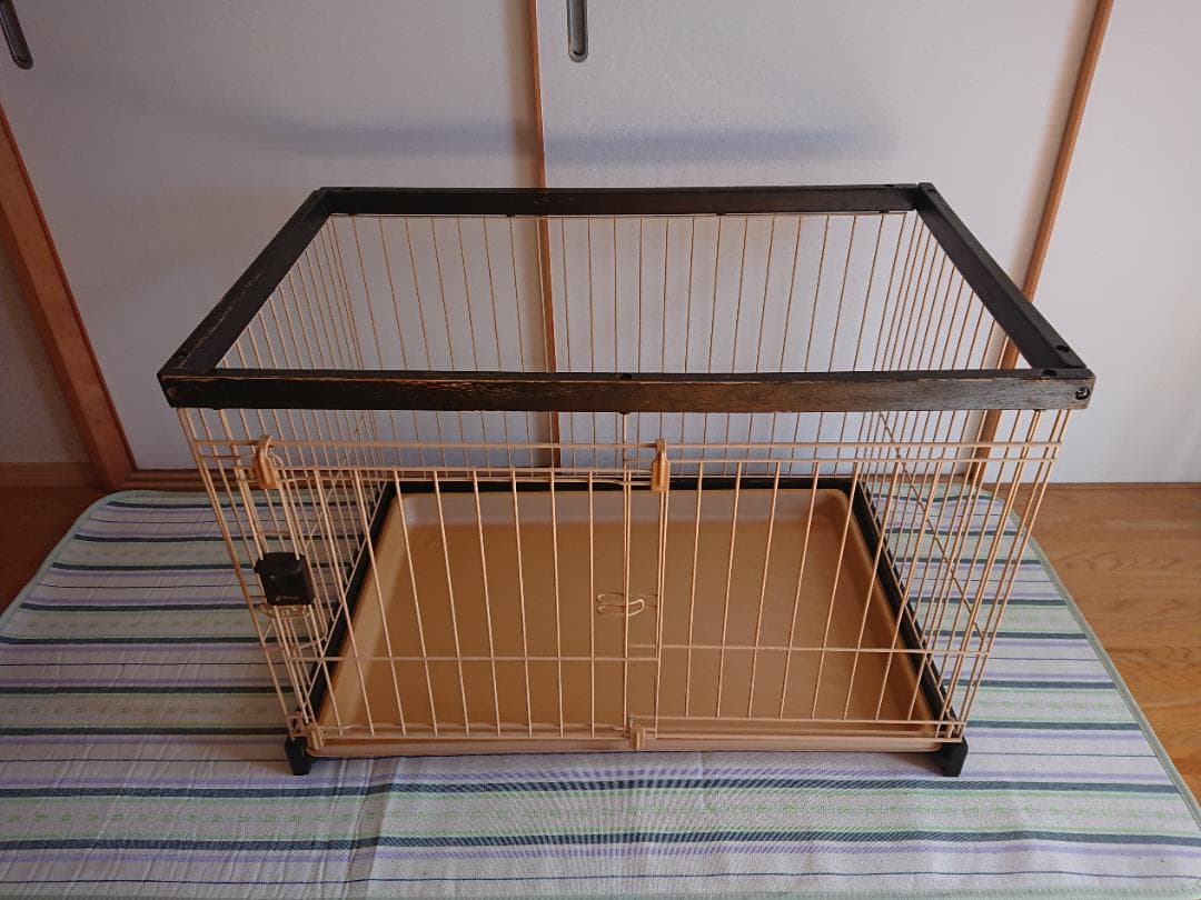 木製お掃除簡単サークル９０－６０ ダークブラウンケージ・小屋（犬用）