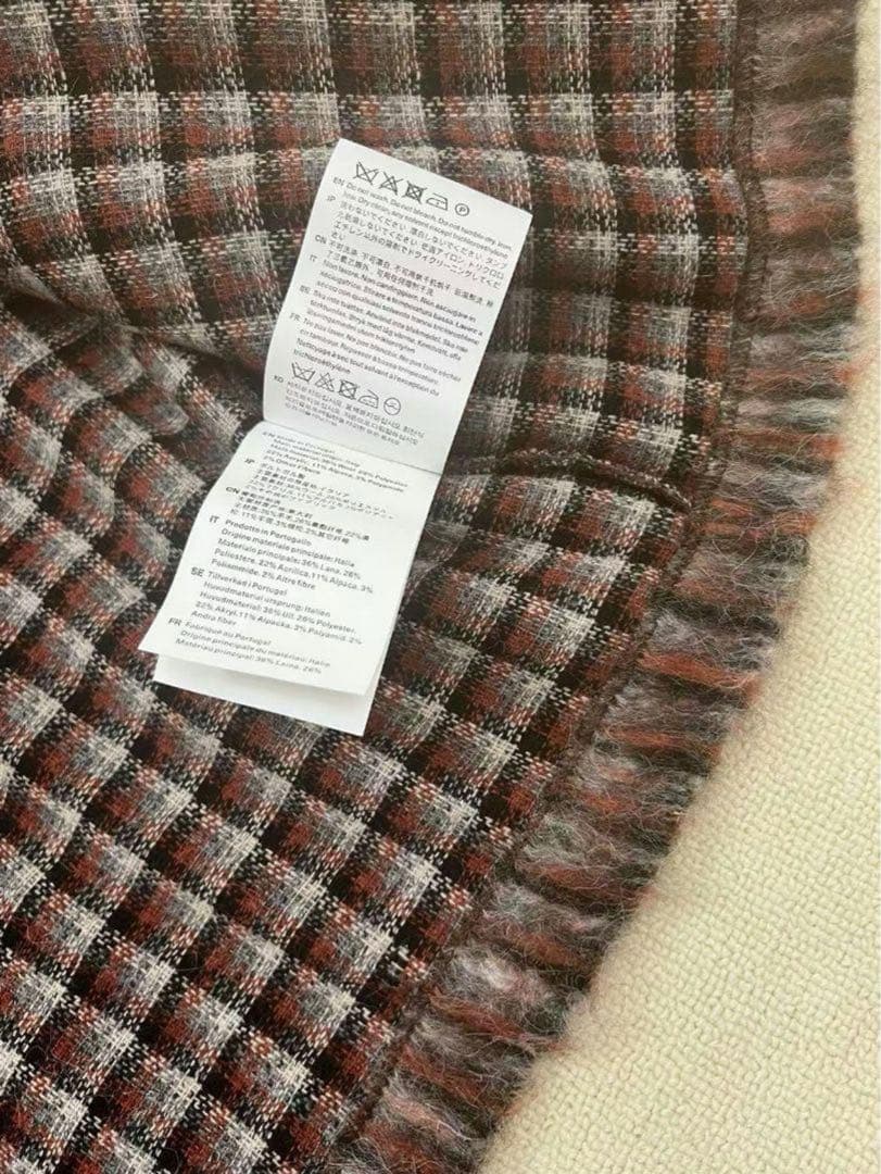 Our Legacyチェック柄ジッパーカーディガン 長袖ニットパーカ-48