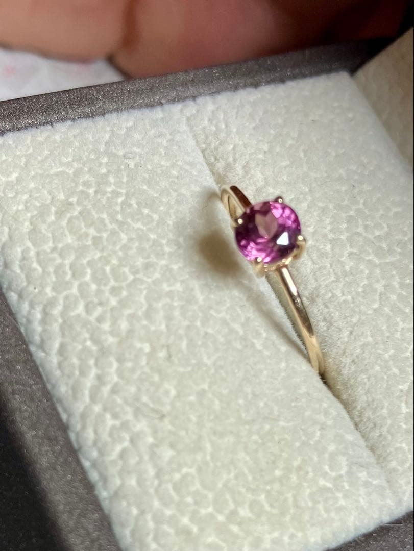 K10＊美しいマラヤガーネットリングです