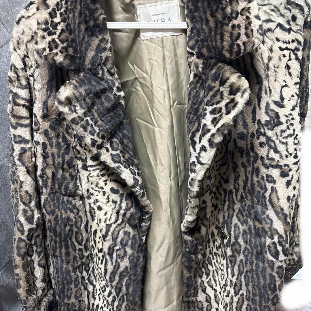 【鑑定証付】EMBA レオパード 毛皮コート ファーコート