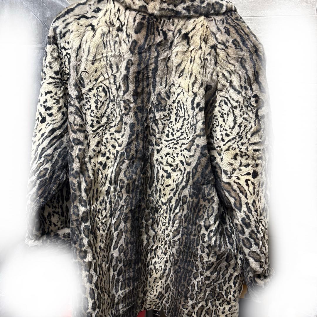 【鑑定証付】EMBA レオパード 毛皮コート ファーコート