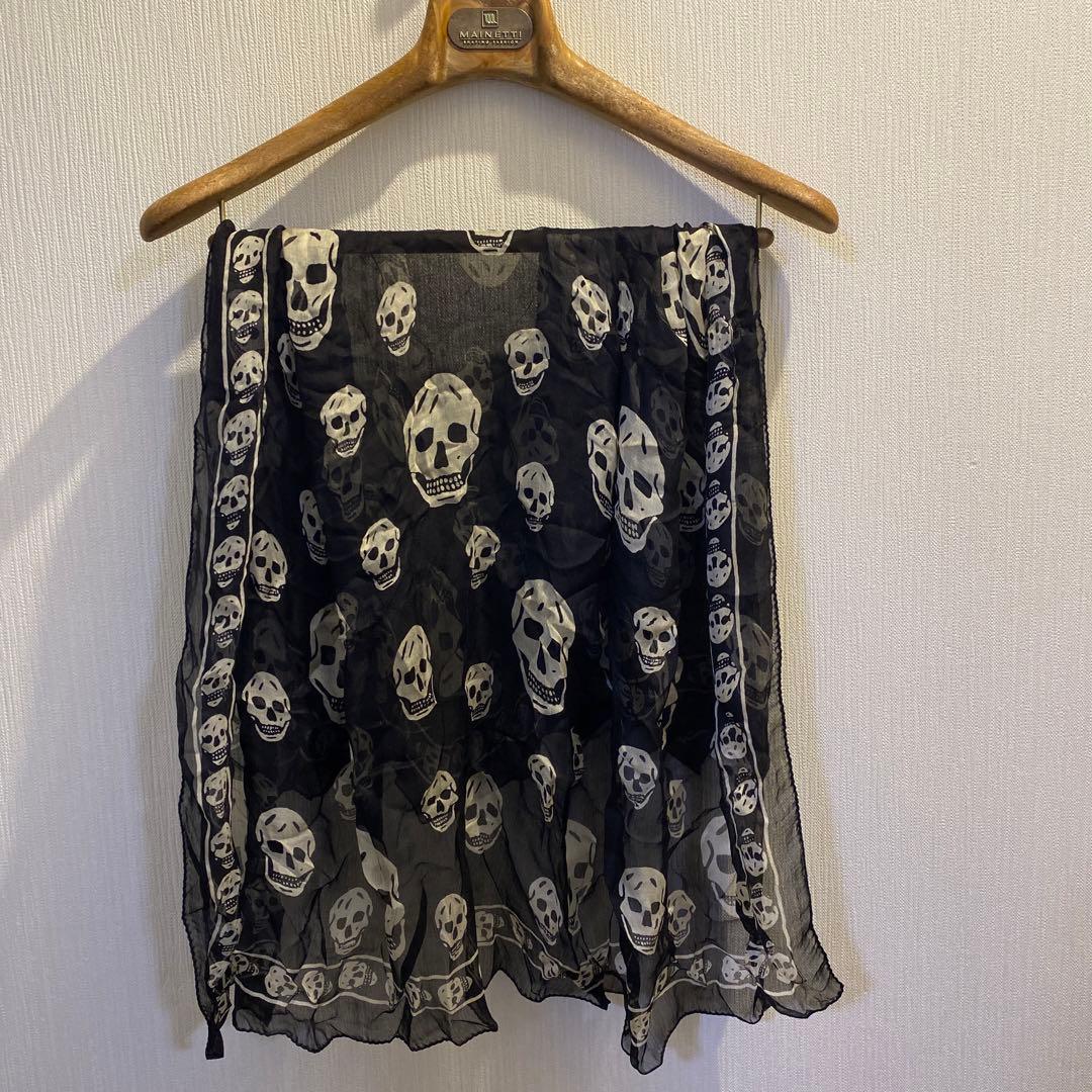 【a】Alexander McQueen スカル柄バンダナ