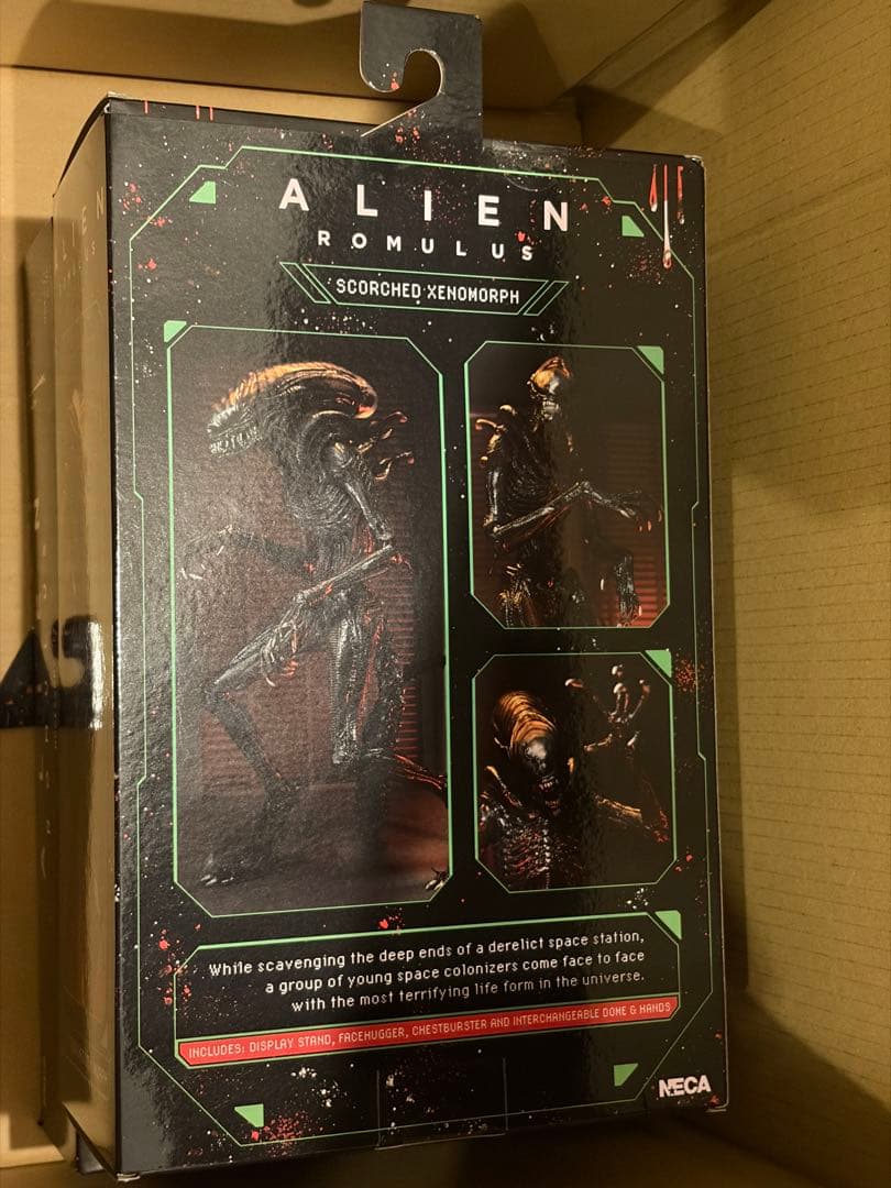 【未開封】NECA エイリアンロムルス　スコーチドゼノモーフ