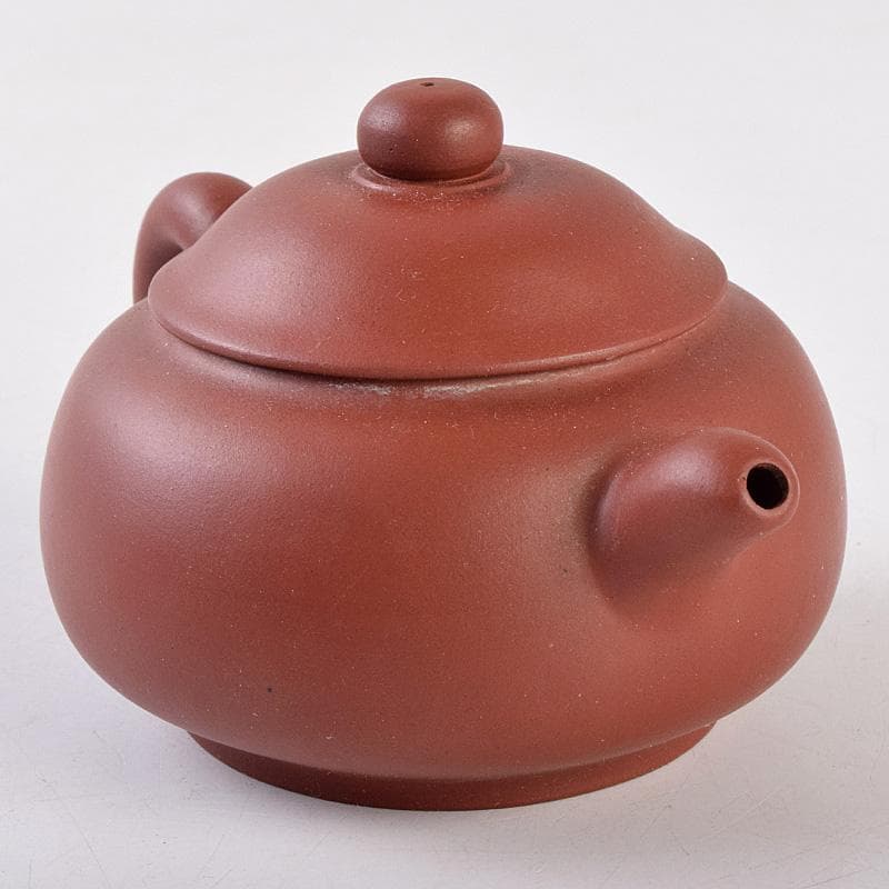 中国　紫砂　朱泥　急須　茶壷　在銘　V　R9012