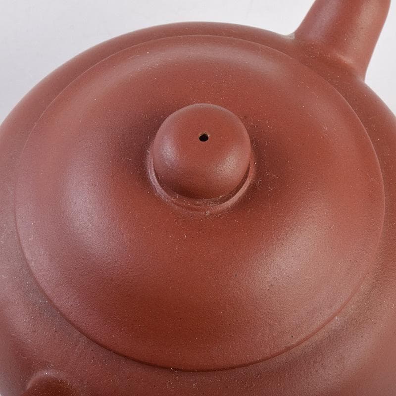 中国　紫砂　朱泥　急須　茶壷　在銘　V　R9012