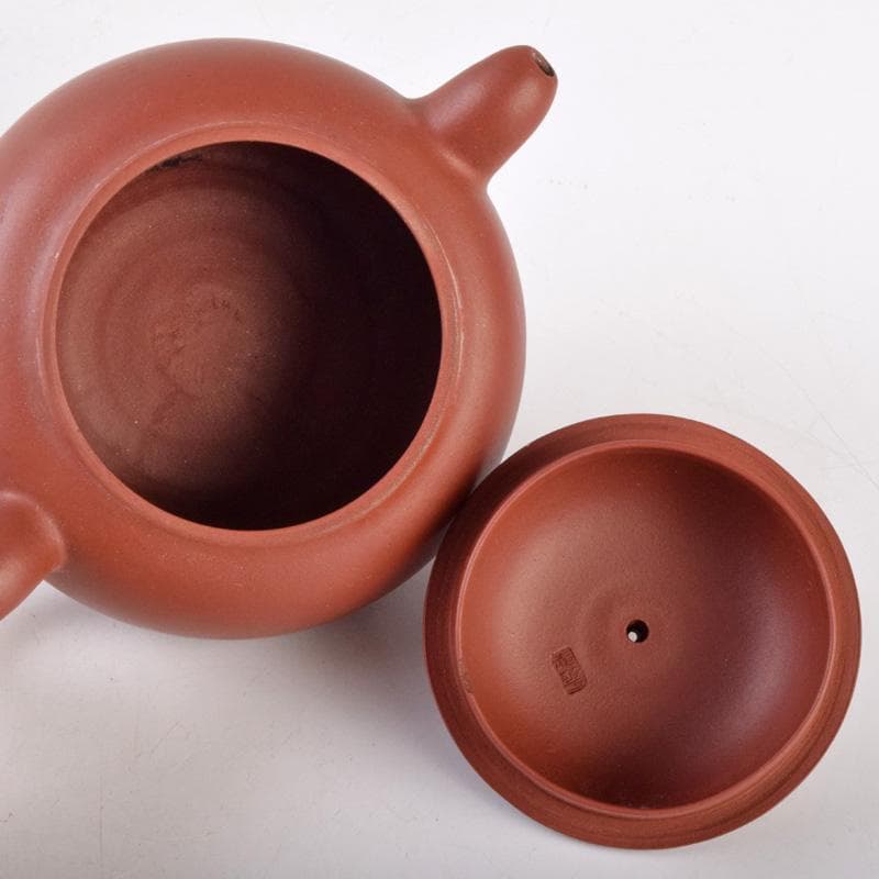 中国　紫砂　朱泥　急須　茶壷　在銘　V　R9012