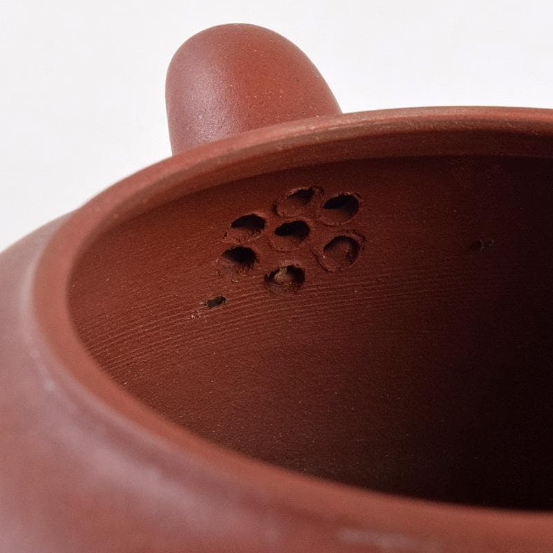 中国　紫砂　朱泥　急須　茶壷　在銘　V　R9012