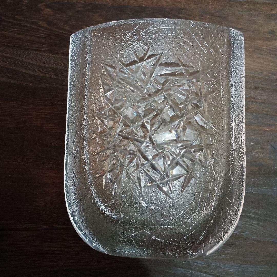 HOYAクリスタル フラワーベース 花瓶 佐々木文夫デザイン 高さ22cm希少