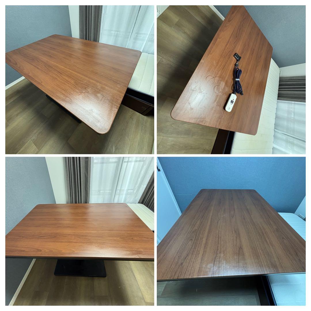 こたつ付　昇降機能ダイニングテーブル 120cm x 80cm