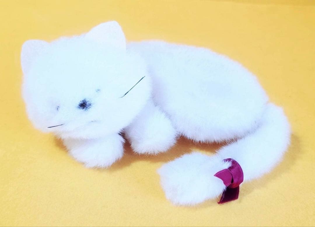 1970年代製エトワールetoileビンテージぬいぐるみ白猫ネコ昭和レトロ人形