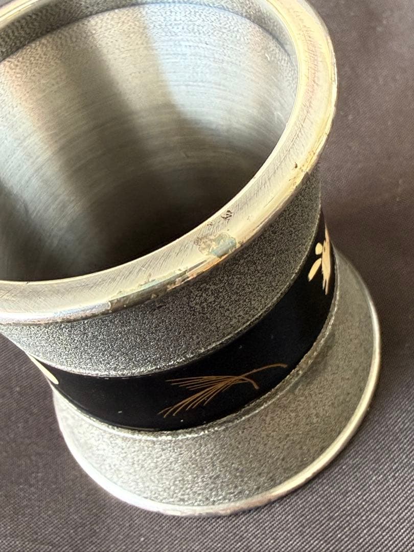 金船漆うさぎ　唐銅蓋置　喜多庄兵衛　月に兎　茶道　蓋置