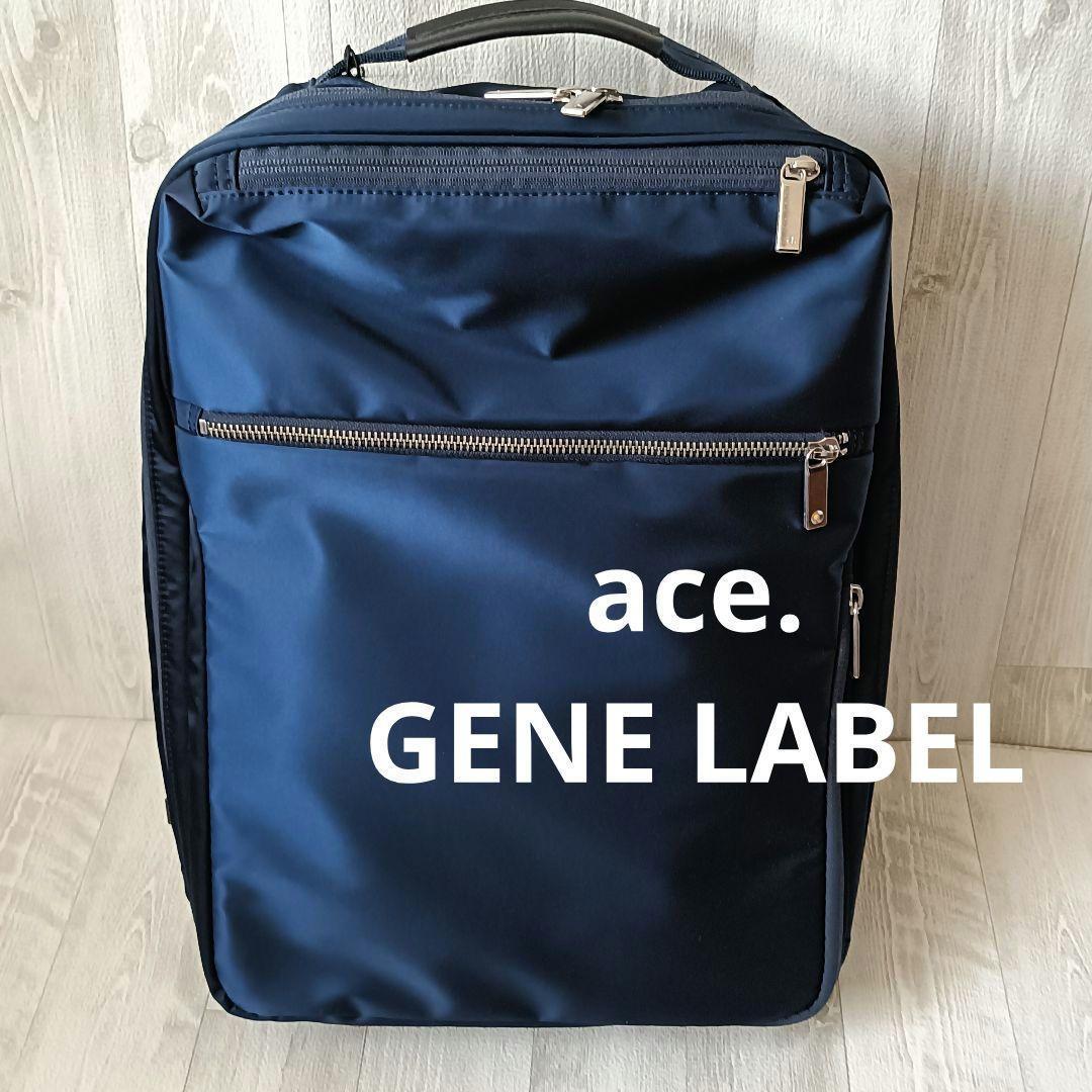 エースジーン ガジェタブル 13L 紺 軽量スリム ビジネスリュック
