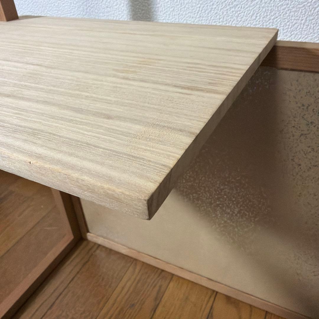 茶道具 自在棚 逆勝手点 【 織田有楽斎好写 台目棚 】 清峯