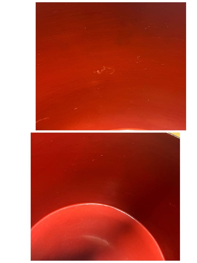 漆器　行器　外居　円筒型　4本脚　蓋付き　年代物アンティーク品　餅まき用　木箱付