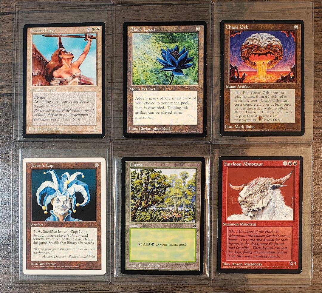 大判カード Black Lotus Serra Angel等 合計６枚 MTG