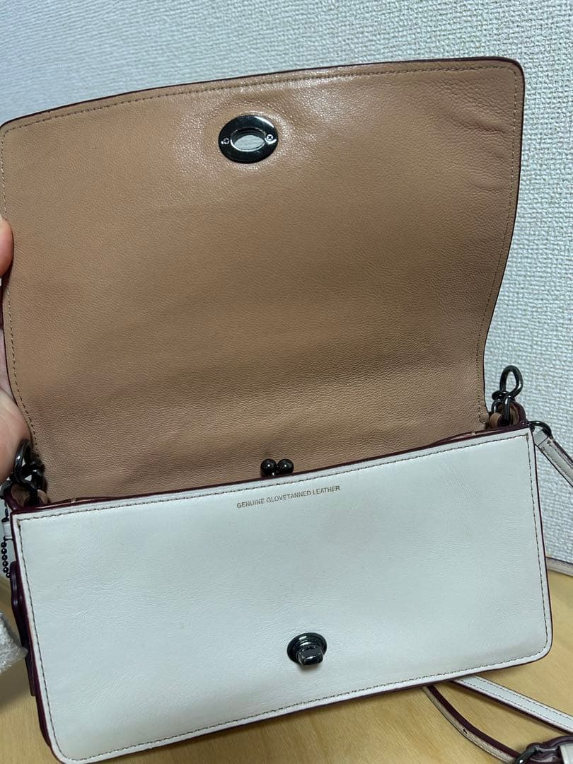 美品　COACH コーチ　ショルダーバッグ　希少カラー　レザー　巾着付き