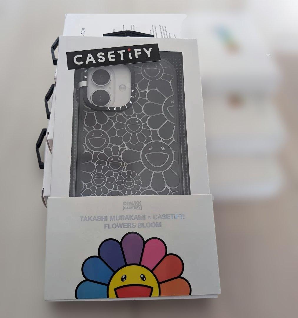村上隆x CASETiFY フラワー ブラック iPhone 17 ケース